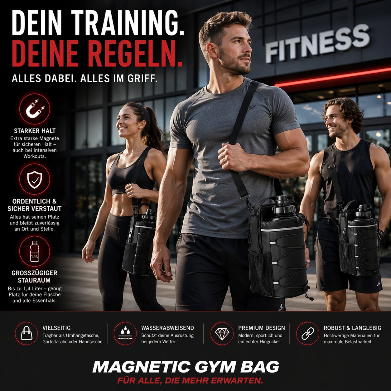Magnetic Gym Bag