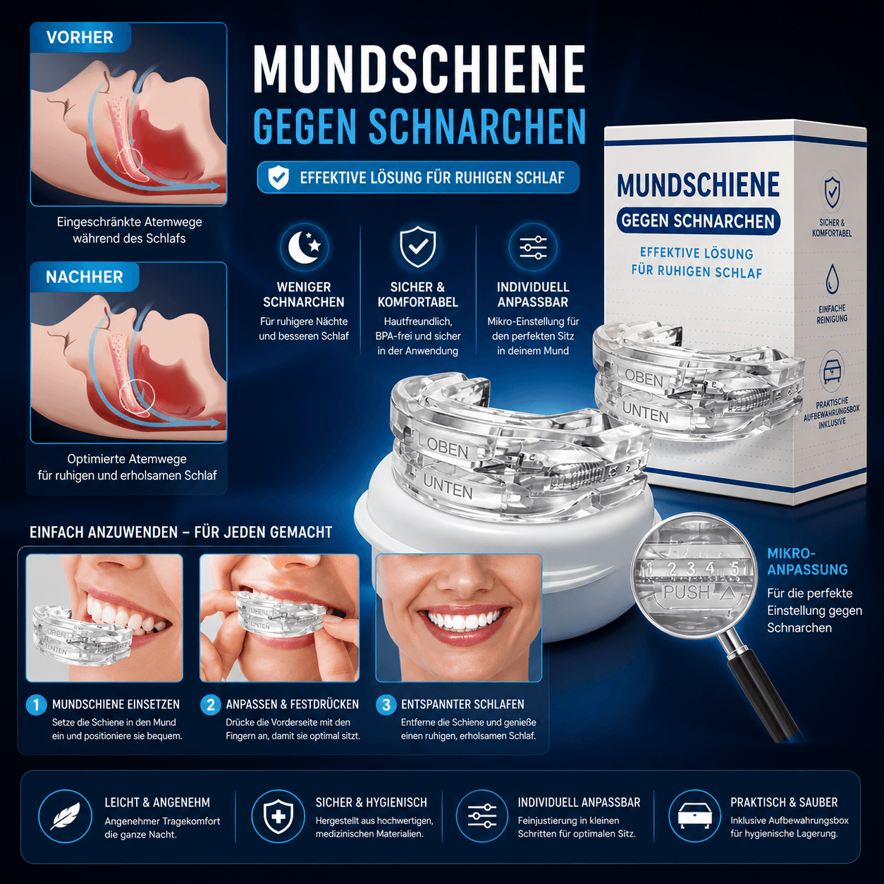 Anti-Schnarch/Zähneknirsch-Schiene