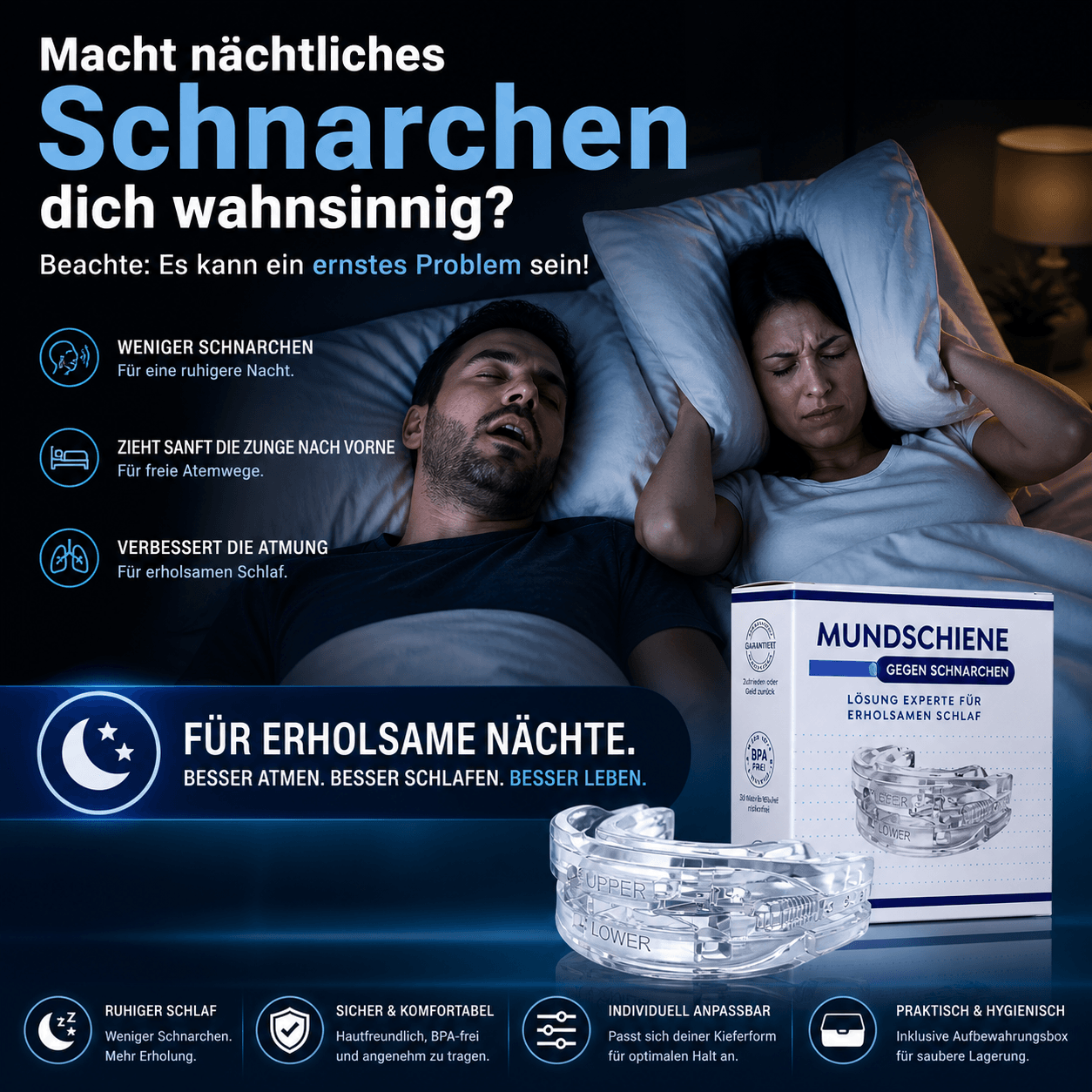 Anti-Schnarch/Zähneknirsch-Schiene